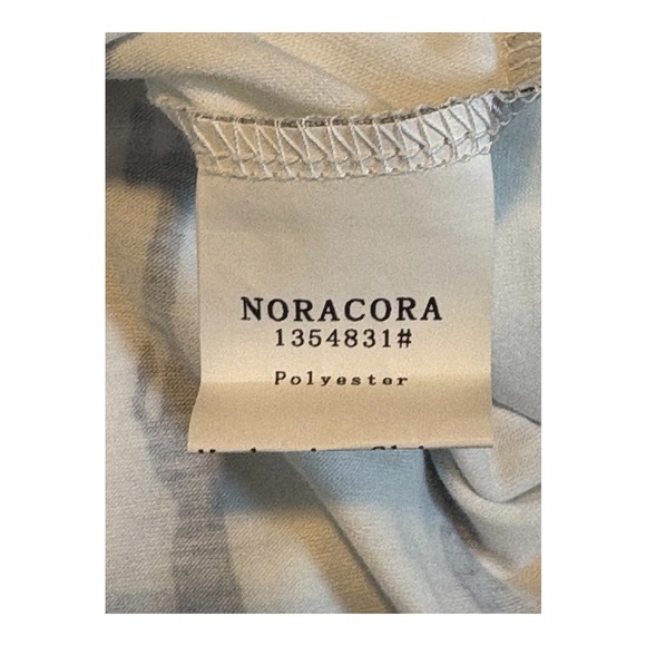 Noracora Maxi Dress White Black V Neck Short Sleeve Beach Casual Size Medium NWT - Picture 12 of 13